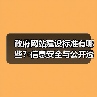 政府网站建设标准有哪些？信息安全与公开透明怎么保障？（图4）